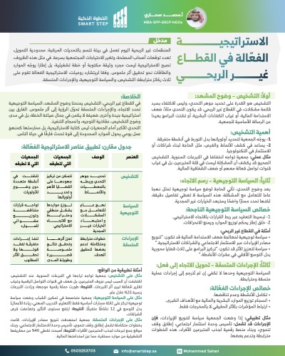 ‎⁨الاستراتيجية الفعالة في القطاع غير الربحي⁩