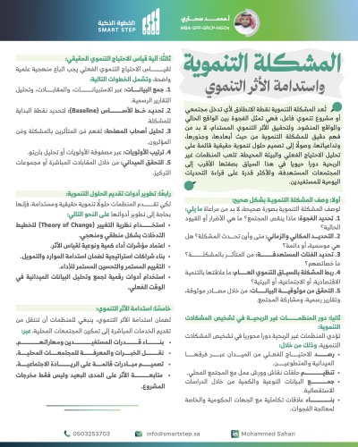 ‎⁨المشكلة التنموية واستدامة الأثر التنموي⁩
